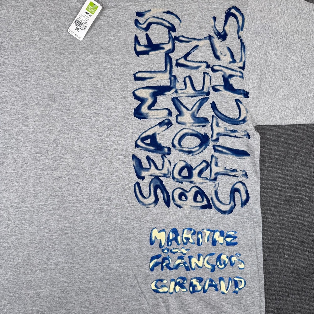 Vintage Marithe Francois Girbaud Jeans T-Shirt Mens 3XL Seamless Broken Y2K NWT - Picture 2 of 6